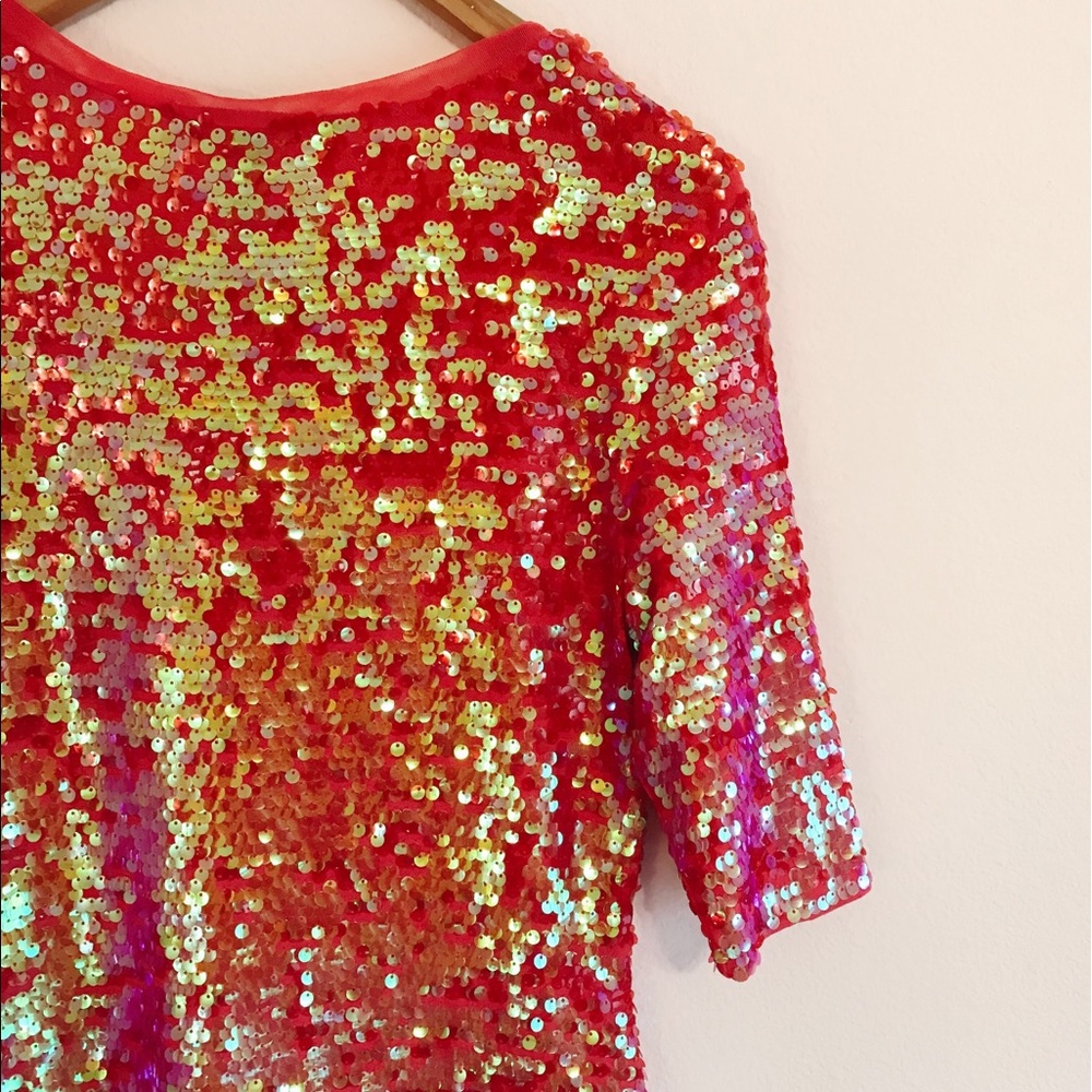 Pink sequin BCBG dress - Picture 7 of 8